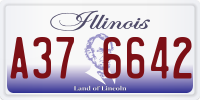 IL license plate A376642