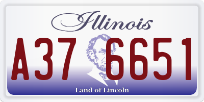 IL license plate A376651