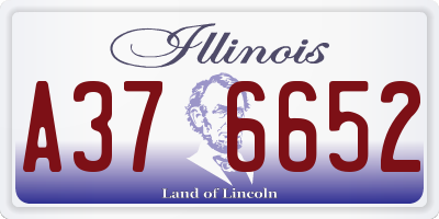 IL license plate A376652