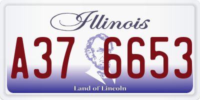 IL license plate A376653