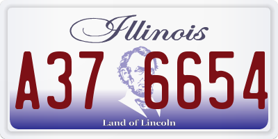 IL license plate A376654