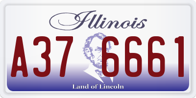 IL license plate A376661