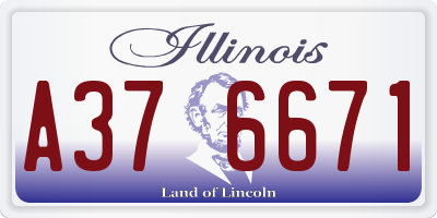 IL license plate A376671