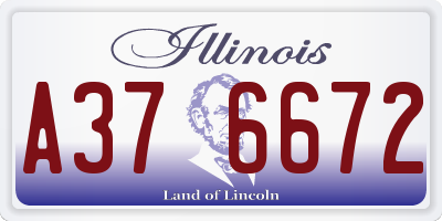 IL license plate A376672
