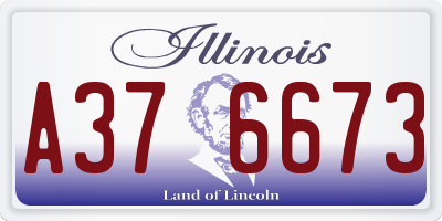 IL license plate A376673