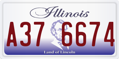 IL license plate A376674