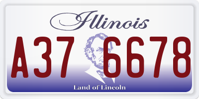 IL license plate A376678