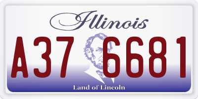 IL license plate A376681