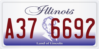 IL license plate A376692