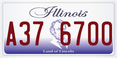 IL license plate A376700