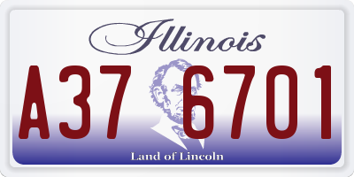 IL license plate A376701