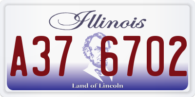 IL license plate A376702