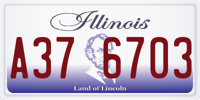 IL license plate A376703