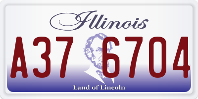 IL license plate A376704