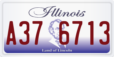 IL license plate A376713