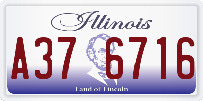 IL license plate A376716
