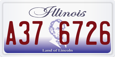 IL license plate A376726