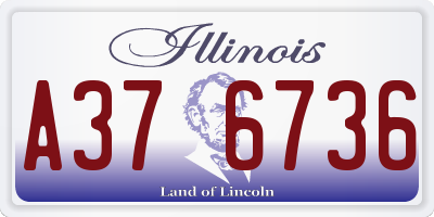 IL license plate A376736