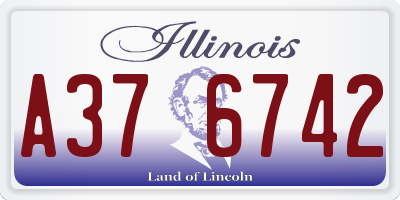 IL license plate A376742