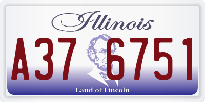 IL license plate A376751