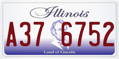 IL license plate A376752