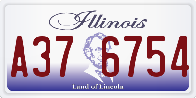 IL license plate A376754