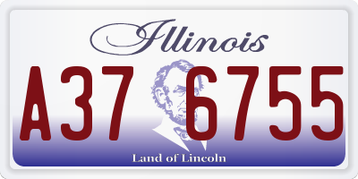 IL license plate A376755