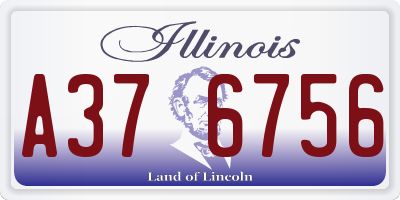 IL license plate A376756