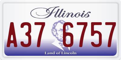 IL license plate A376757