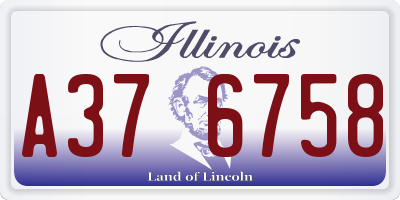 IL license plate A376758