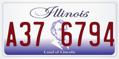 IL license plate A376794