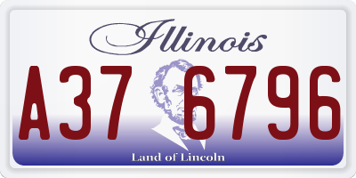 IL license plate A376796