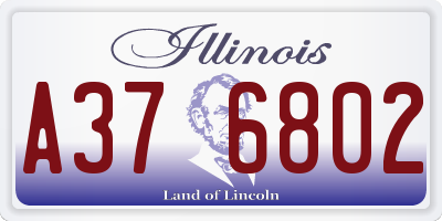 IL license plate A376802