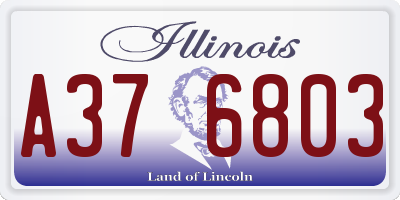 IL license plate A376803