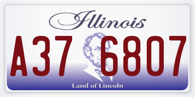 IL license plate A376807