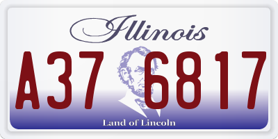 IL license plate A376817