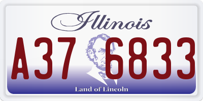 IL license plate A376833