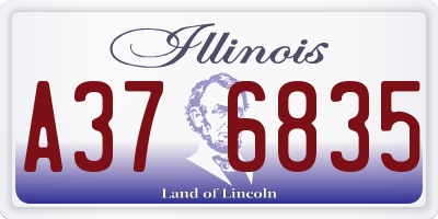 IL license plate A376835