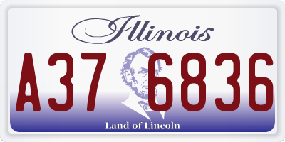 IL license plate A376836