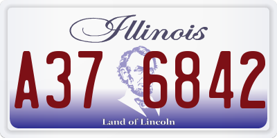 IL license plate A376842