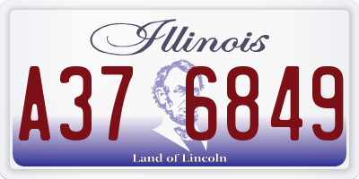 IL license plate A376849