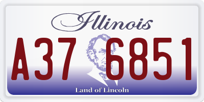 IL license plate A376851