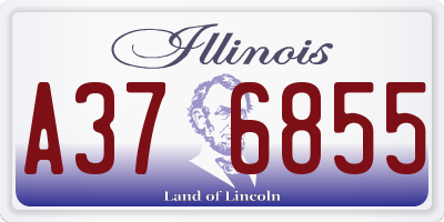 IL license plate A376855
