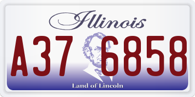 IL license plate A376858