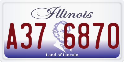 IL license plate A376870