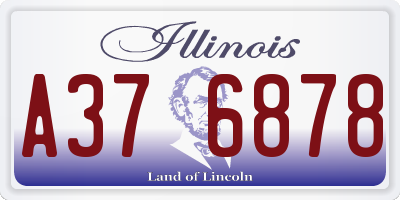 IL license plate A376878