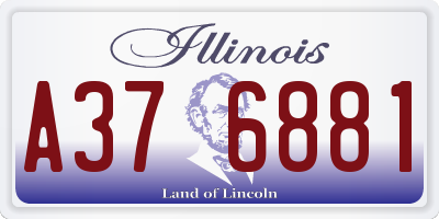 IL license plate A376881