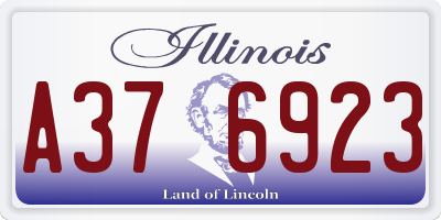 IL license plate A376923