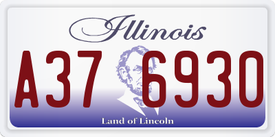 IL license plate A376930