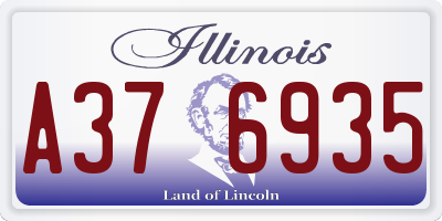 IL license plate A376935